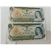 Image 1 : 2-1973 2 LETTER PREFIX ONE DOLLAR BILLS BRILLIANT COLOUR
