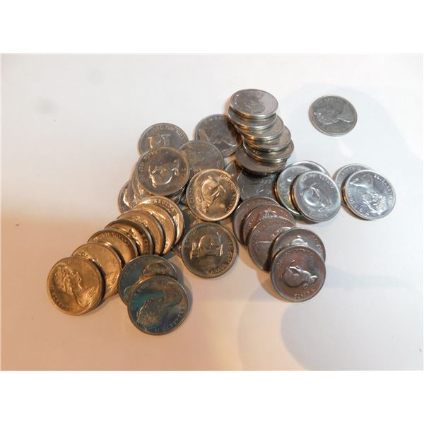 40-1967 FIVE CENT PIECES “RABBIT NICKEL ROLL”