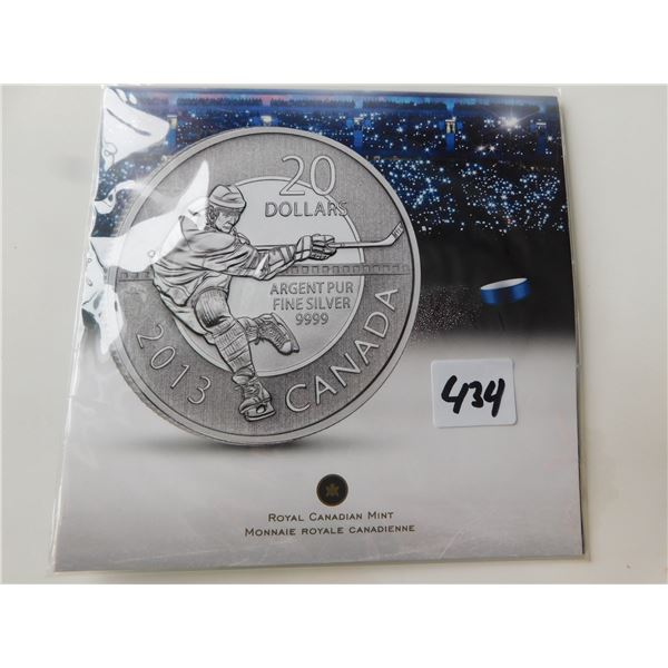 2013 HOCKEY 20 FOR 20 SILVER COIN