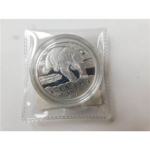 2014 50 FOR 50 POLAR BEAR SILVER COIN