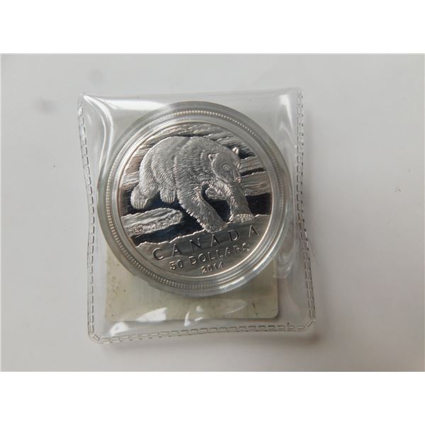 2014 50 FOR 50 POLAR BEAR SILVER COIN