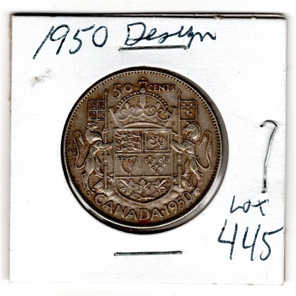 1950 DESIGN WITH HEARING AID FIFTY CENT