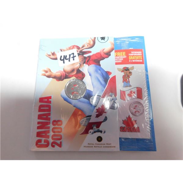 2008 SEALED COLORISED MOOSE TWENTY-FIVE CENT RCM