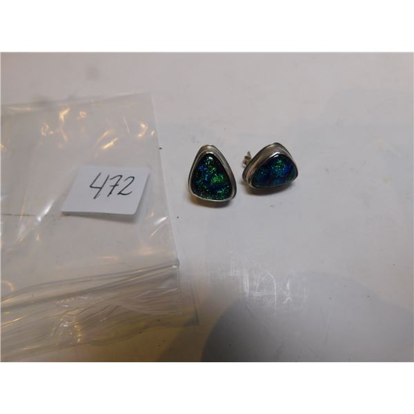 MULTI COLOUR STONE STERLING EARINGS