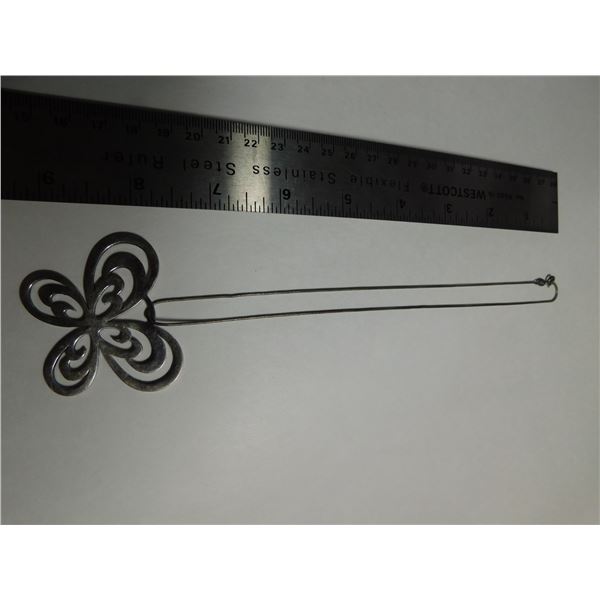 STERLING BUTTERFLY PENDANT ON STERLING CHAIN 14.6 g