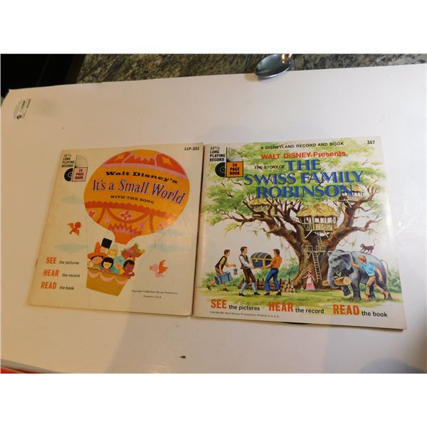 WALT DISNEY “SMALL WORLD” AND “SWISS FAMILY ROBINSON” BOOKS AND 