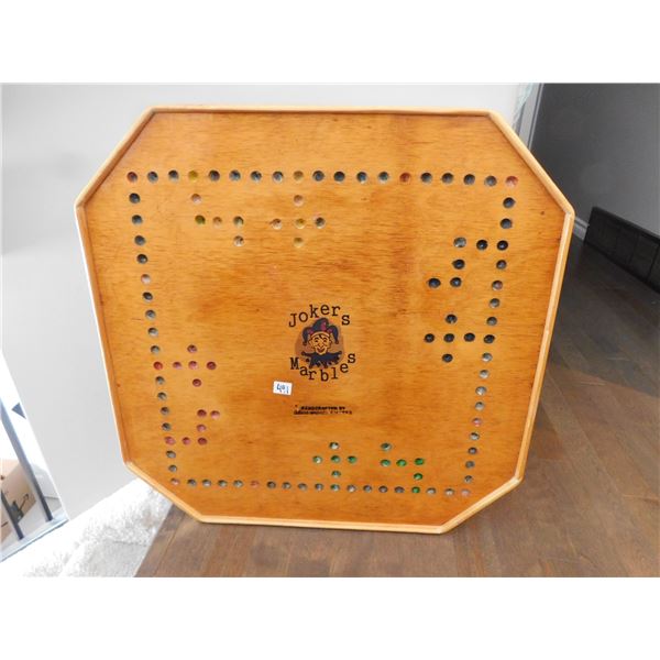 JOKER’S MARBLES LARGE GAME BOARD HANDCRAFTED