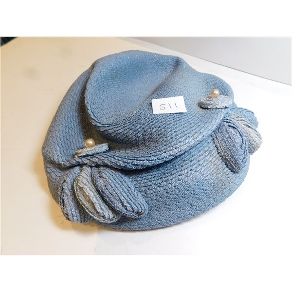 VINTAGE BLUE LADIES HAT