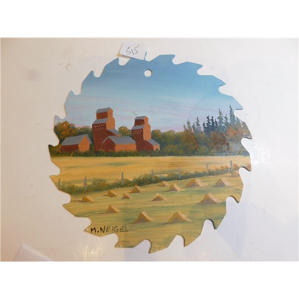 MARGARET NEIGEL PAINTED SAW BLADE 7 ¼ “