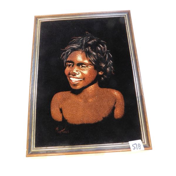 MARTINUS BLACK 1970’S SMILING CHILD ABORIGINE PORTRAIT AUSTRALIA