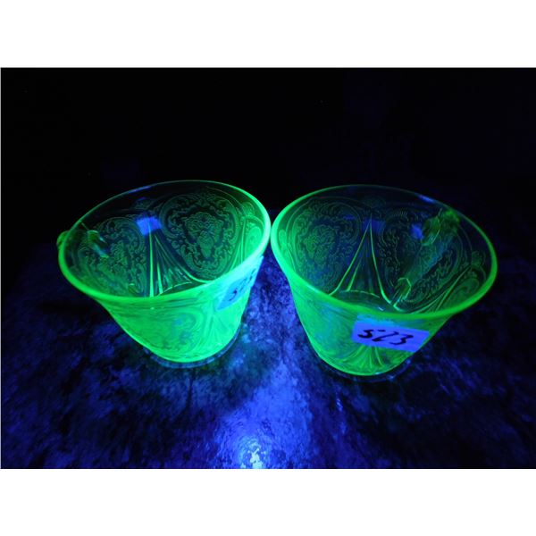 2-ROYAL LACE URANIUM CUPS NO CHIPS