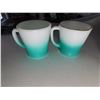 Image 2 : 2-RARE FIREKING TURQUOISE FADE D-HANDLE MUGS
