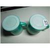 Image 5 : 2-RARE FIREKING TURQUOISE FADE D-HANDLE MUGS