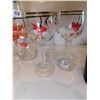 Image 3 : BOHEMIAN PAINTED GLASS CARAFE WITH LID AND SIX MATCHING GLASSES