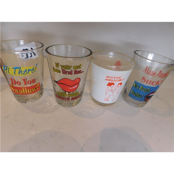 4-OFFENSIVE SHOT GLASSES