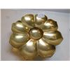 Image 1 : BRASS FLOWER SHAPED PEDESTAL TRINKET DISH