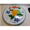 Image 1 : LARGE PORTUEGESE TERRA COTTA SERVING PLATTER, HIMARK FRUIT AND FLOWERS