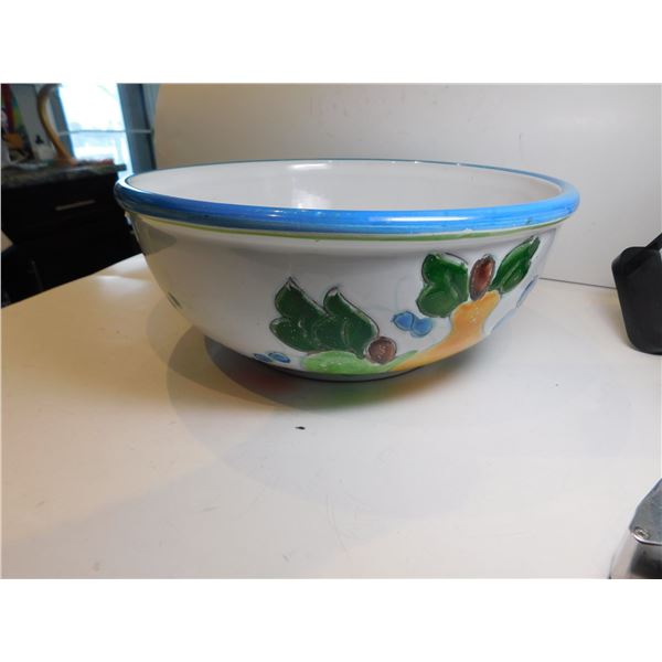 LARGE HIMARK FRUIT AND FLOWERS PORTUGAL SERVING BOWL