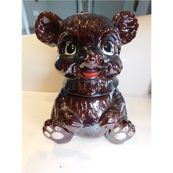 MCM TEDDY BEAR COOKIE JAR, 11 ¾ “TALL