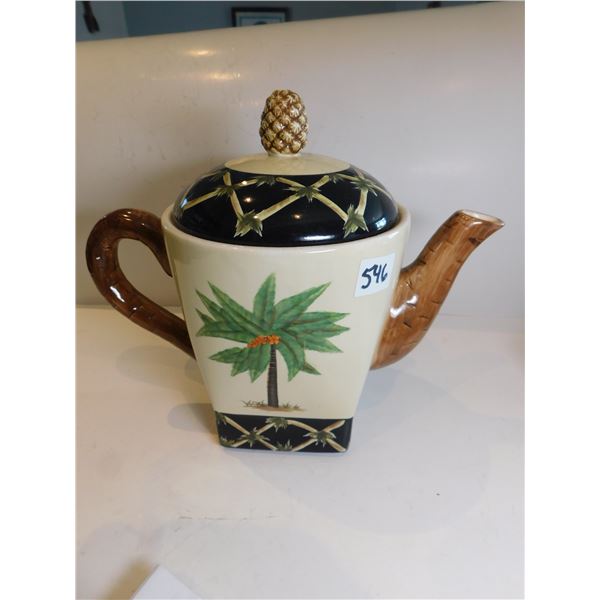 PACIFIC RIM TEAPOT WITH PALM TREE