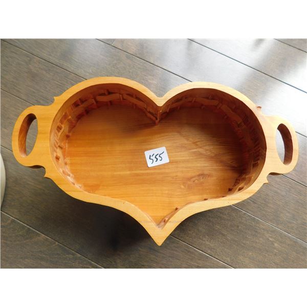 HEART SHAPED WOOD WALL HANGING, HANDMADE