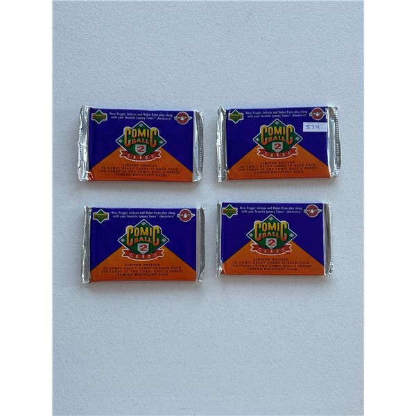 Comic Ball Baseball Card Unopened Packs (4)