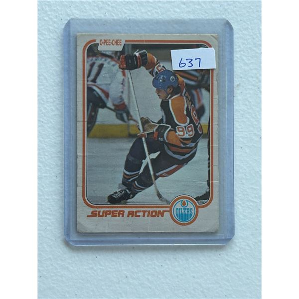 Wayne Gretzky - 1981-82 In Action - Hockey Card
