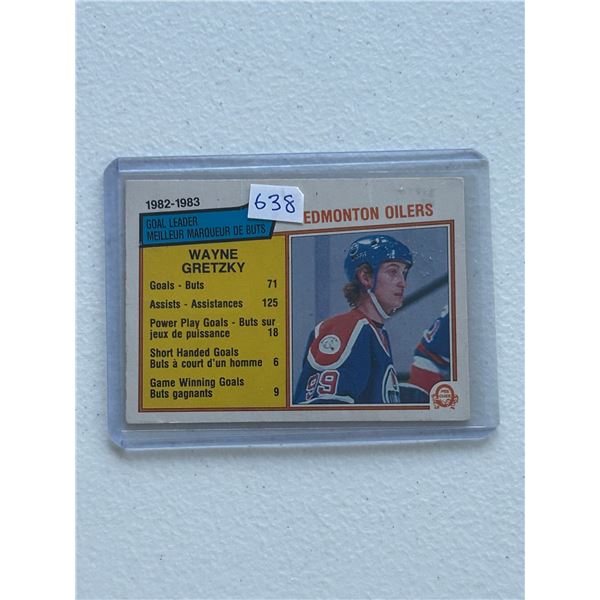 Wayne Gretzky - 1982-83 Goal Leader - Hockey Card