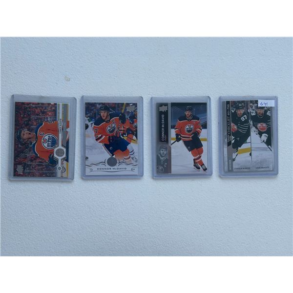 Connor McDavid - Lot of 4 Hockey Cards