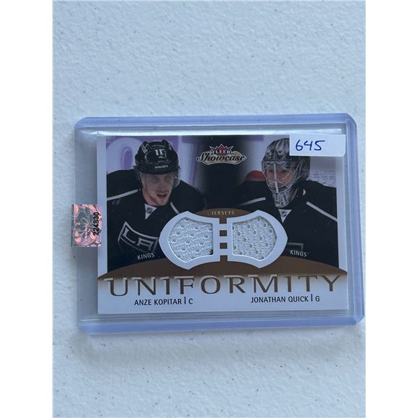 Anze Kopitar / Jonathan Quick - Duel Jersey Card
