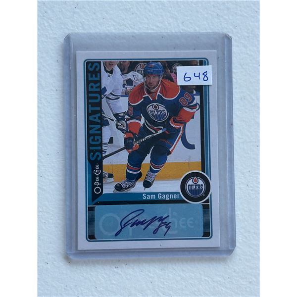 Sam Gagner - Autographed Hockey Card
