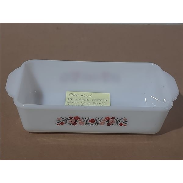 Fireking "Prim Rose" Casorel Dish #406 *Reverse Stamp*