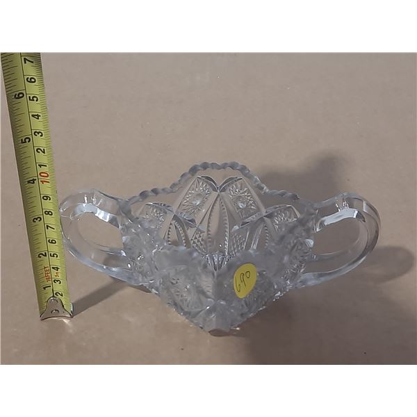 Vintage Cut Glass Suger Bowl-Turning Purple.