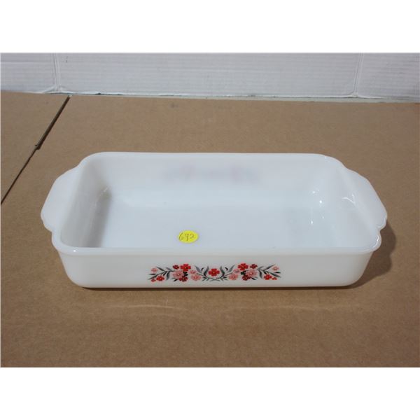 Prim Rose - White Milk Glass Dish 1 1/2 QT 1960-1962.