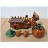 Image 1 : Donkey Cart with Salt and Pepper and "Pumpkin with Hat on Cart.