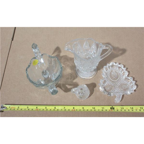 4 Fancy Glass Pcs.