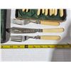 Image 2 : Sterling silver knife/ fork set for fish, english hallmarks- unverified