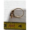 Image 2 : Ladies 10k gold ring with stone- size 9- 3g- not magnetic- unverified