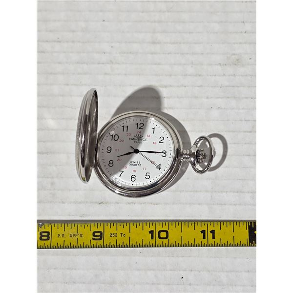 Swiss quartz pocket watch- has new battery- works