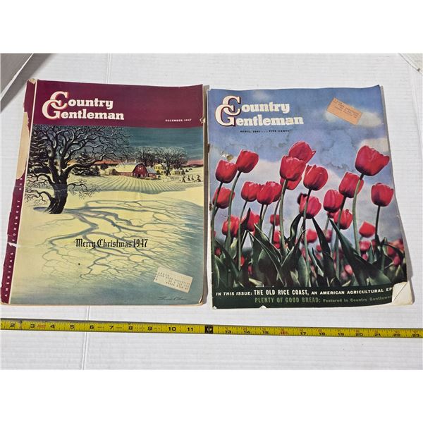 1940's country gentleman magazines- lot of car ads