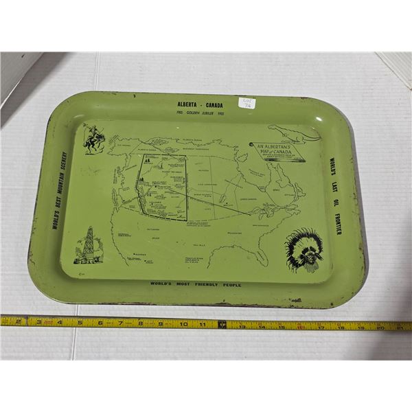 Alberta golden jubilee tray- 1905-1955
