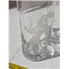 Image 3 : Set of 8 etched bucking horse/cowboy glasses