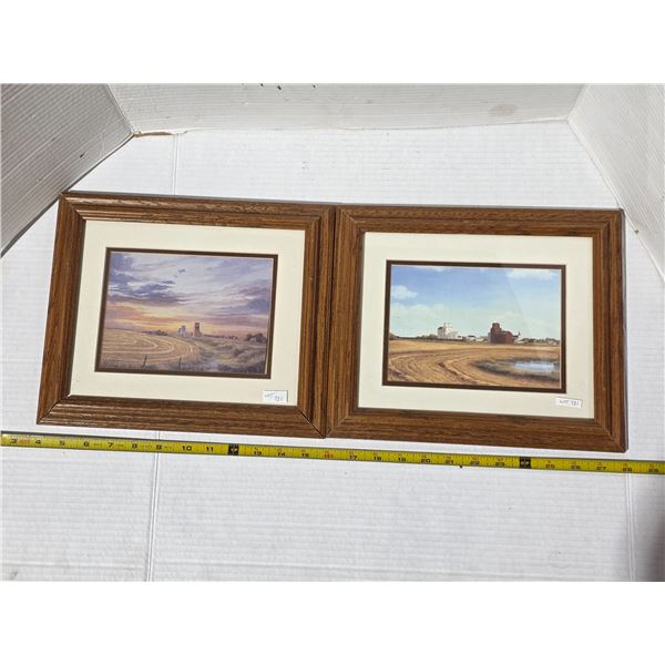 2 Sharon larson prairie prints- 12" by 8"