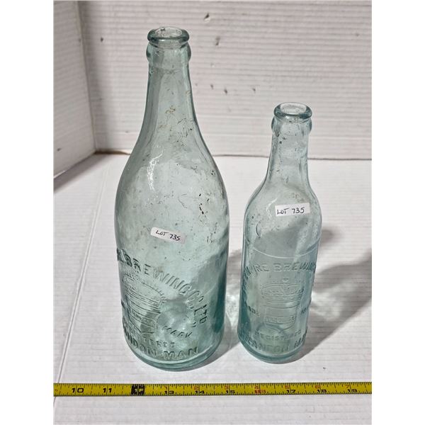 2 Aqua, Empire brewing glass bottles