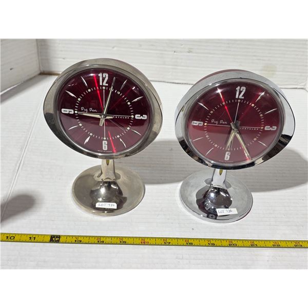 Pair of big ben alarm clocks- 1 works good