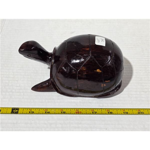 Iron wood turtle carving statue