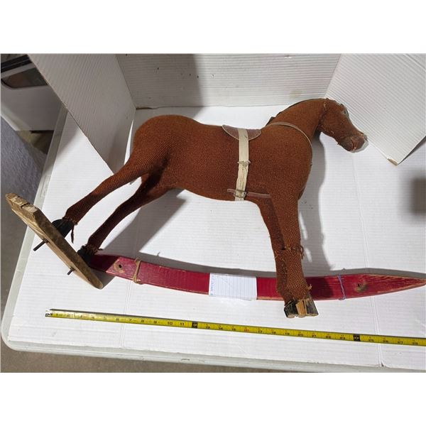 Vintage childs rocking horse with rockers- needs restoration