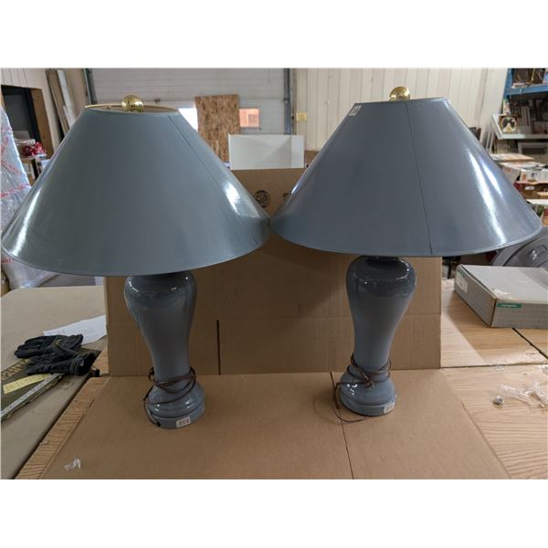 Pair of Gray Lamps (Works)