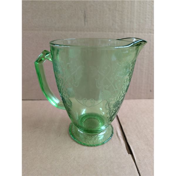 Depression glass pitcher. Excellent condition.