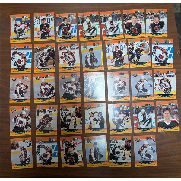 Vintage 1990 All Star Game Pro Set Hockey cards (41st NHL All Star Game, Penguins)